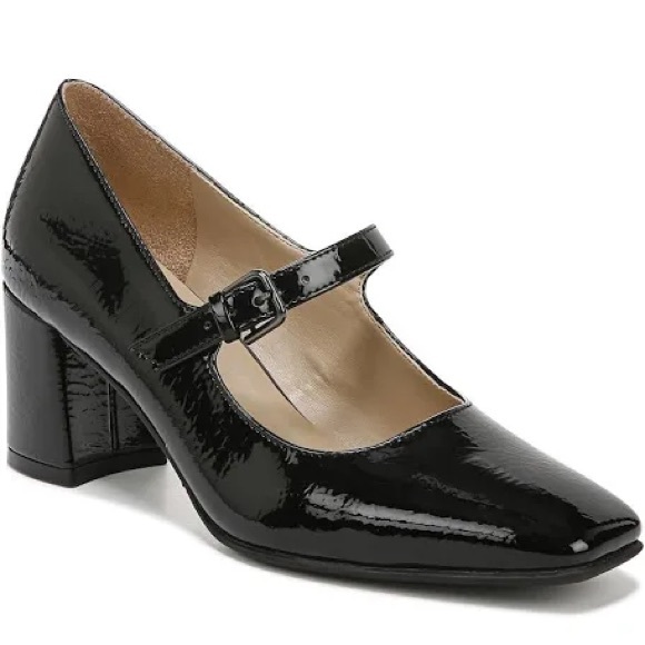 Naturalizer Black Patent Leather Mary Jane Heels 8M - Picture 1 of 13